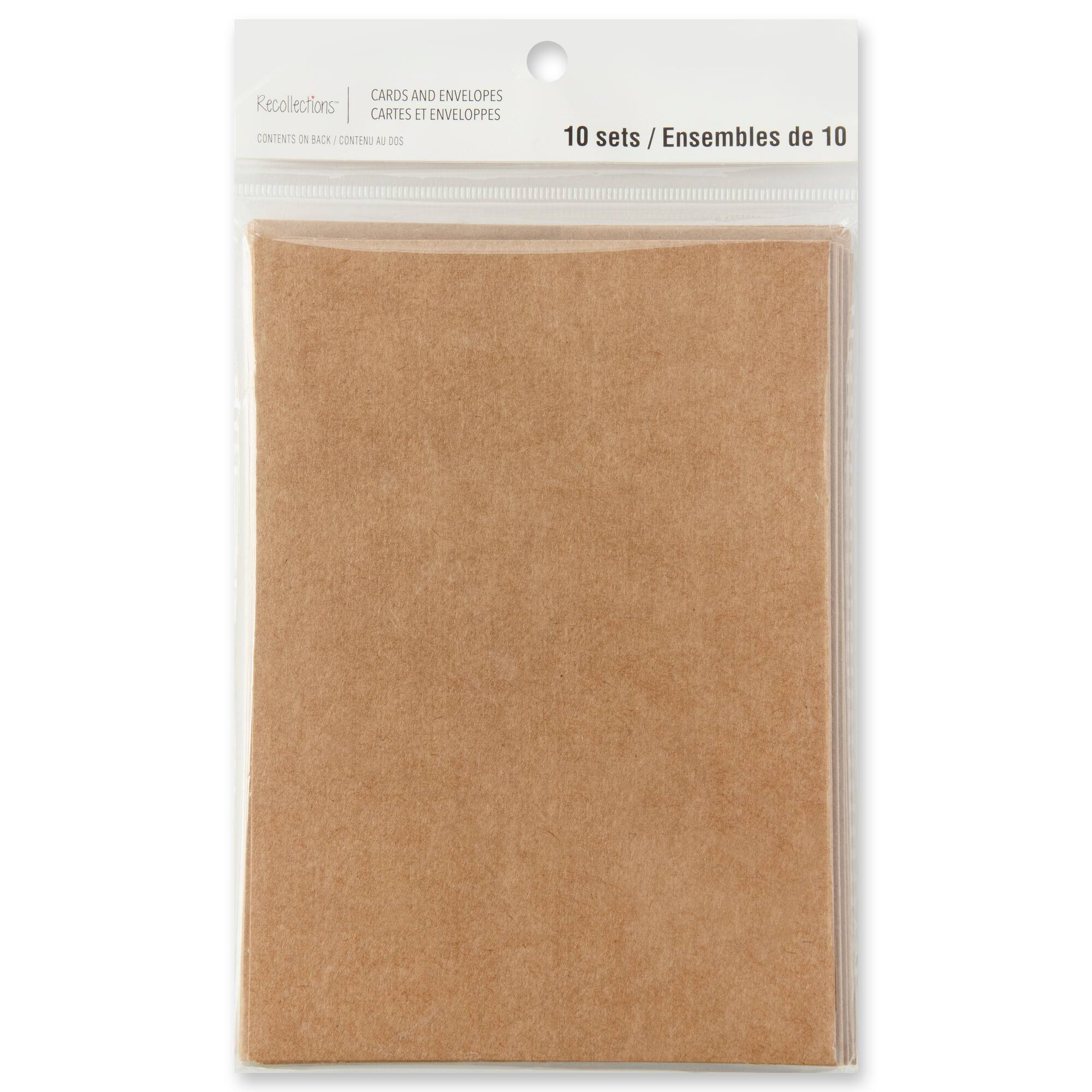 Kraft Folded Cards & Envelopes by Recollections™, 5" x 7"